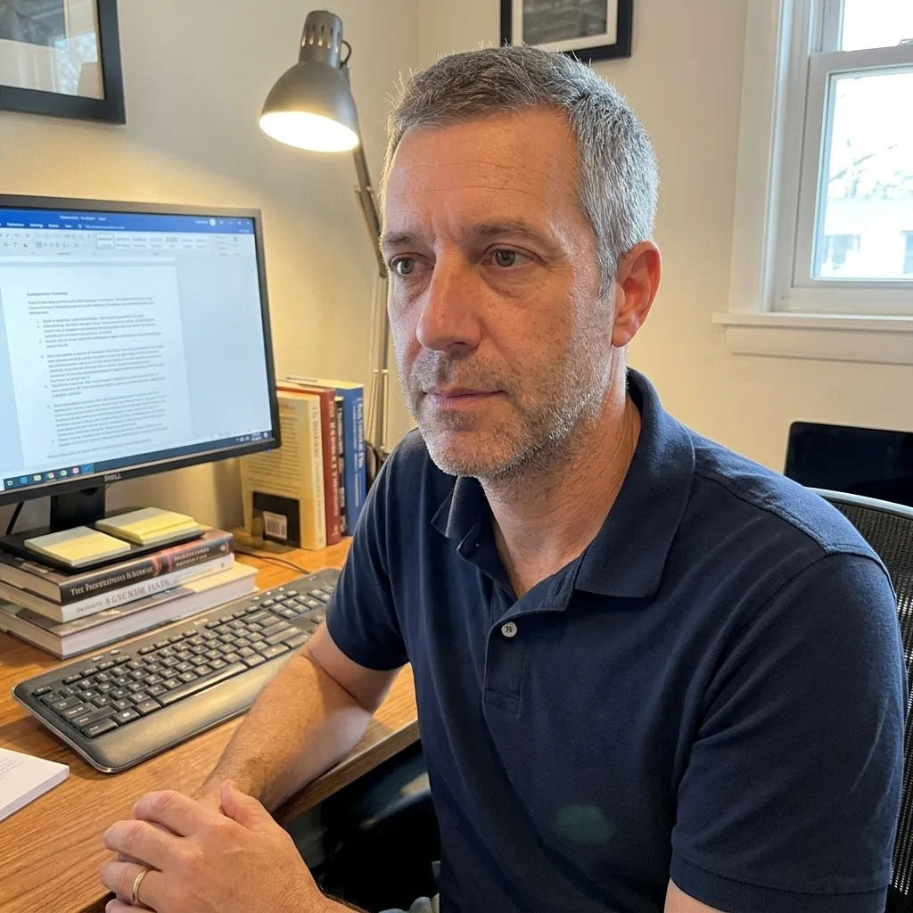 PrimeHoney customer Michael working from his home office